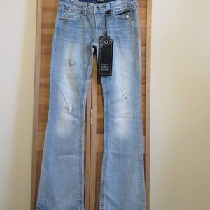 NWT EXPRESS REROCK BOOT Bootcut Blue Jeans Womens Size 4R 4 Regular